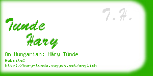 tunde hary business card